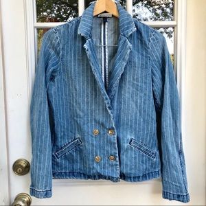 SALE!! Denim Pinstripe Blazer